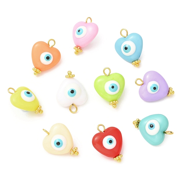 PandaHall Evil Eye Resin Pendants, Heart Charms with Brass Loops, Mixed Color, Golden, 19x13.8x9mm, Hole: 2mm Brass+Resin Heart Multicolor
PandaHall Evil Eye Resin Pendants, Heart Charms with Brass Loops, Mixed Color, Golden, 19x13.8x9mm, Hole: 2mm Brass+Resin Heart Multicolor