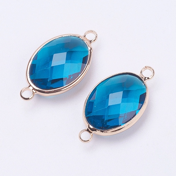 PandaHall Glass Links connectors, with Brass Findings, Faceted, Oval, Light Gold, Steel Blue, 25x13.5x6mm, Hole: 2mm Glass Oval Blue
PandaHall Glass Links connectors, with Brass Findings, Faceted, Oval, Light Gold, Steel Blue, 25x13.5x6mm, Hole: 2mm Glass Oval Blue