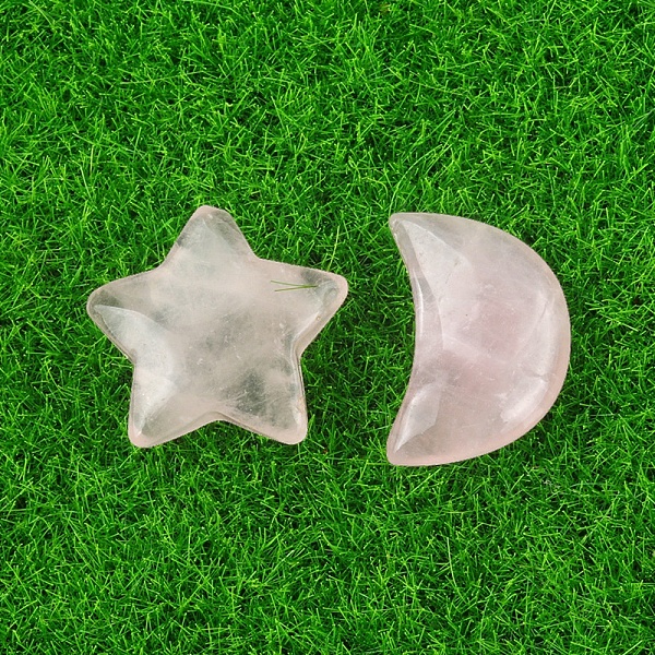 PandaHall Natural Rose Quartz Healing Moon & Star Ornaments, Reiki Energy Stone Display Decorations, 20x14~20mm, 2pcs/set Rose Quartz Mixed...
PandaHall Natural Rose Quartz Healing Moon & Star Ornaments, Reiki Energy Stone Display Decorations, 20x14~20mm, 2pcs/set Rose Quartz Mixed...