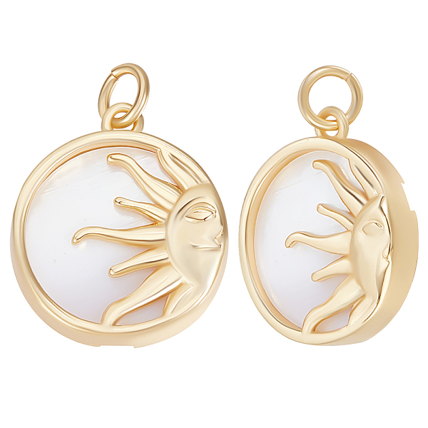 PandaHall Beebeecraft 5Pcs Natural Shell Pendants, with Brass Findings & Jump Ring, Long-Lasting Plated, Flat Round with Sun Charm, Real 18K...
PandaHall Beebeecraft 5Pcs Natural Shell Pendants, with Brass Findings & Jump Ring, Long-Lasting Plated, Flat Round with Sun Charm, Real 18K...