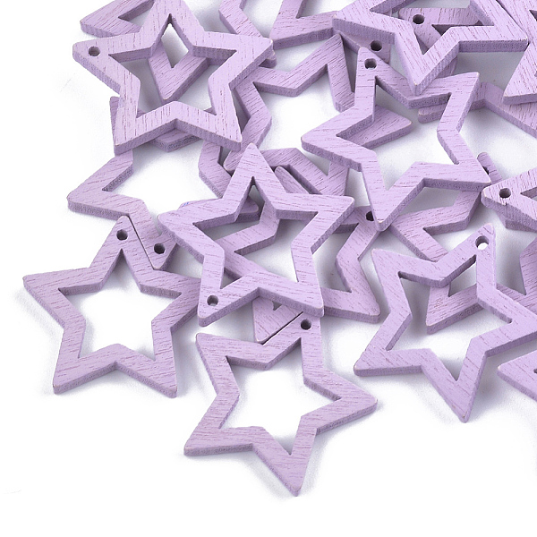 PandaHall Painted Poplar Wood Pendants, Star, Lilac, 24.5x24.5x2.5mm, Hole: 1.2mm Wood Star Purple
PandaHall Painted Poplar Wood Pendants, Star, Lilac, 24.5x24.5x2.5mm, Hole: 1.2mm Wood Star Purple