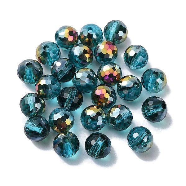 PandaHall AB Color Plated Glass Beads, Faceted Round, Dark Cyan, 8x7mm, Hole: 1.5mm Glass Round
PandaHall AB Color Plated Glass Beads, Faceted Round, Dark Cyan, 8x7mm, Hole: 1.5mm Glass Round