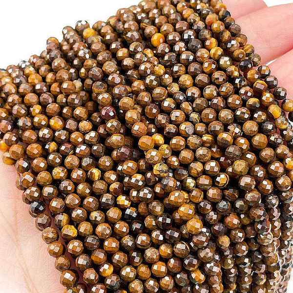PandaHall Natural Tiger Eye Beads Strands, Faceted Round, 3.5mm, Hole: 0.6mm, about 119pcs/strand, 15.35 inch(39cm) Tiger Eye Round
PandaHall Natural Tiger Eye Beads Strands, Faceted Round, 3.5mm, Hole: 0.6mm, about 119pcs/strand, 15.35 inch(39cm) Tiger Eye Round