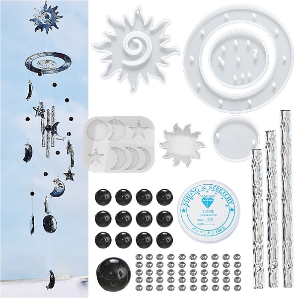 PandaHall DIY Sun & Moon & Star Wind Chime Making Kits, Including Silicone Molds, Aluminum Tube, Acrylic Beads and Crystal Thread, White...
PandaHall DIY Sun & Moon & Star Wind Chime Making Kits, Including Silicone Molds, Aluminum Tube, Acrylic Beads and Crystal Thread, White...