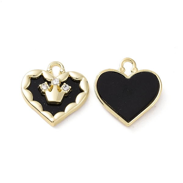 PandaHall Alloy Micro Pave Cubic Zirconia Pendants, with Resin, Light Gold, Heart with Crown, Black, 19x18x4mm, Hole: 2.5x4mm Alloy+Cubic...
PandaHall Alloy Micro Pave Cubic Zirconia Pendants, with Resin, Light Gold, Heart with Crown, Black, 19x18x4mm, Hole: 2.5x4mm Alloy+Cubic...