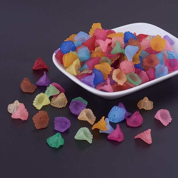 PandaHall Transparent Acrylic Beads, Frosted, Flower, Dyed, Mixed Color, about 12mm wide, 12mm long, 1.8mm thick, hole: 1.5mm. about..., Multicolor
PandaHall Transparent Acrylic Beads, Frosted, Flower, Dyed, Mixed Color, about 12mm wide, 12mm long, 1.8mm thick, hole: 1.5mm. about..., Multicolor