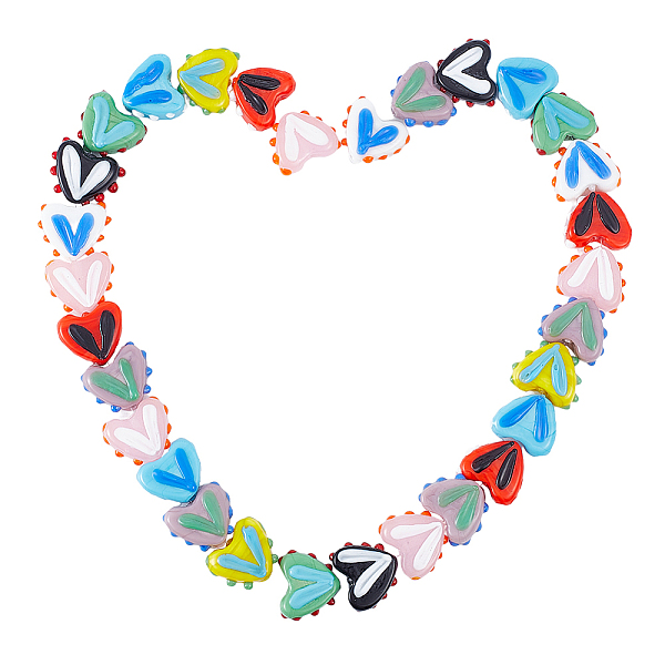 PandaHall CHGCRAFT 1 Strand Heart Handmade Lampwork Beads Strands, Colorful, 14~14.5x16.5~17x6.5~7mm, Hole: 1.5mm, about 30pcs/strand...
PandaHall CHGCRAFT 1 Strand Heart Handmade Lampwork Beads Strands, Colorful, 14~14.5x16.5~17x6.5~7mm, Hole: 1.5mm, about 30pcs/strand...