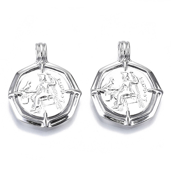 PandaHall Brass Pendants, Nickel Free, Octagon with Human, Real Platinum Plated, 27x21x1.5mm, Hole: 3x4mm Brass Octagon
PandaHall Brass Pendants, Nickel Free, Octagon with Human, Real Platinum Plated, 27x21x1.5mm, Hole: 3x4mm Brass Octagon