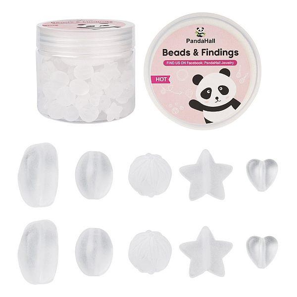 PandaHall 100Pcs 5 Style Transparent Frosted Acrylic Beads, Round & Star & Nuggets & Oval & Heart, White, 20pcs/style Acrylic Mixed Shapes...
PandaHall 100Pcs 5 Style Transparent Frosted Acrylic Beads, Round & Star & Nuggets & Oval & Heart, White, 20pcs/style Acrylic Mixed Shapes...