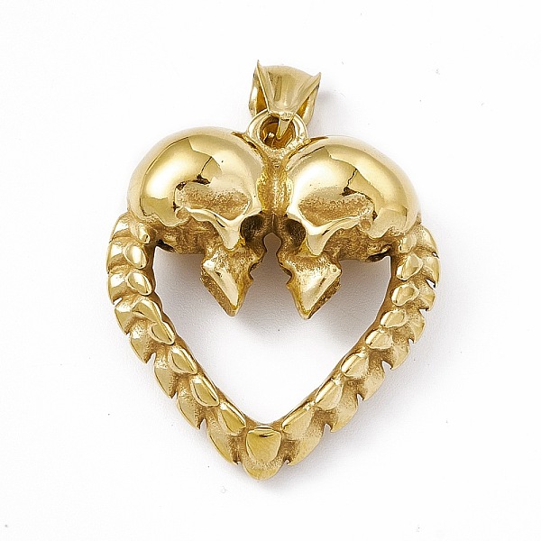 PandaHall Ion Plating(IP) 304 Stainless Steel Manual Polishing Pendants, Heart with Skull Charm, Antique Golden, 36.5x32x12.5mm, Hole: 7x4mm...
PandaHall Ion Plating(IP) 304 Stainless Steel Manual Polishing Pendants, Heart with Skull Charm, Antique Golden, 36.5x32x12.5mm, Hole: 7x4mm...