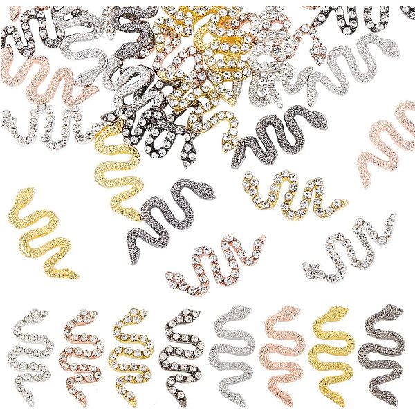 PandaHall OLYCRAFT 32Pcs 8Style 3D Snake Nail Charms with Rhinestones Alloy Snake Charms for Nails Gold Silver Pink Yellow Rhinestones Flat...
PandaHall OLYCRAFT 32Pcs 8Style 3D Snake Nail Charms with Rhinestones Alloy Snake Charms for Nails Gold Silver Pink Yellow Rhinestones Flat...