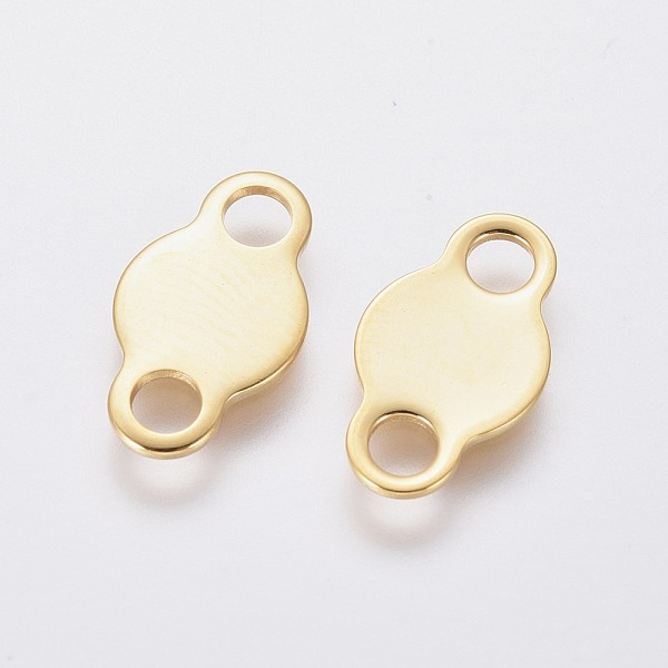 PandaHall 201 Stainless Steel Chain Tabs, Chain Extender Connectors, Golden, 15x8.5x0.7mm, Hole: 3mm 201 Stainless Steel
PandaHall 201 Stainless Steel Chain Tabs, Chain Extender Connectors, Golden, 15x8.5x0.7mm, Hole: 3mm 201 Stainless Steel