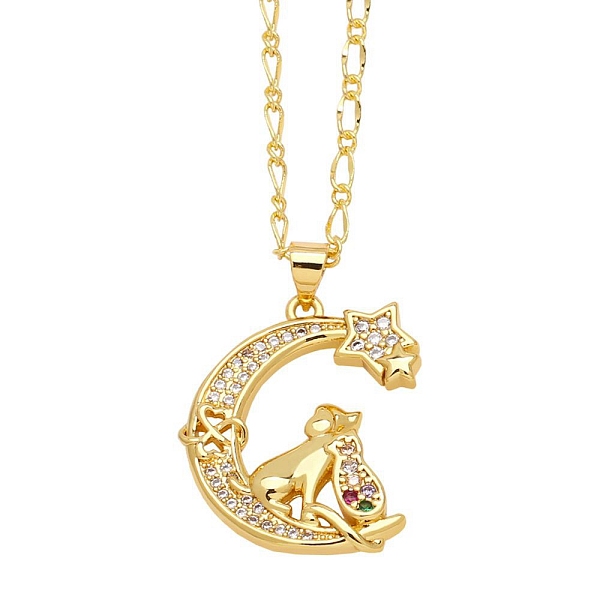 PandaHall Brass Micro Pave Cubic Zirconia Pendant Necklaces for Women, Moon, 17.72 inch(45cm), Pendant: 28x19mm Brass Moon
PandaHall Brass Micro Pave Cubic Zirconia Pendant Necklaces for Women, Moon, 17.72 inch(45cm), Pendant: 28x19mm Brass Moon