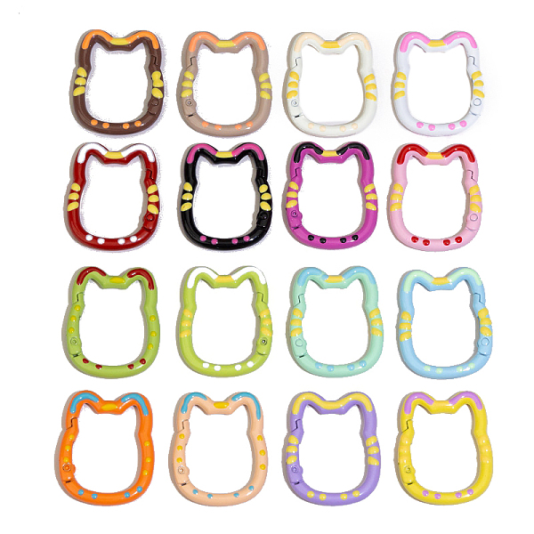 PandaHall Spray Painted Alloy Spring Gate Ring, Cat, Mixed Color, 35x28x3.9mm Alloy Multicolor
PandaHall Spray Painted Alloy Spring Gate Ring, Cat, Mixed Color, 35x28x3.9mm Alloy Multicolor