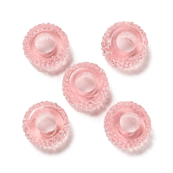 PandaHall Transparent Resin European Beads, Large Hole Beads, Textured Rondelle, Misty Rose, 12x6.5mm, Hole: 5mm Resin Rondelle
PandaHall Transparent Resin European Beads, Large Hole Beads, Textured Rondelle, Misty Rose, 12x6.5mm, Hole: 5mm Resin Rondelle