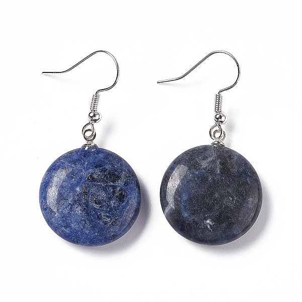 PandaHall Natural Sodalite Flat Round Dangle Earrings, Platinum Brass Jewelry for Women, 42mm, Pin: 0.7mm Sodalite
PandaHall Natural Sodalite Flat Round Dangle Earrings, Platinum Brass Jewelry for Women, 42mm, Pin: 0.7mm Sodalite
