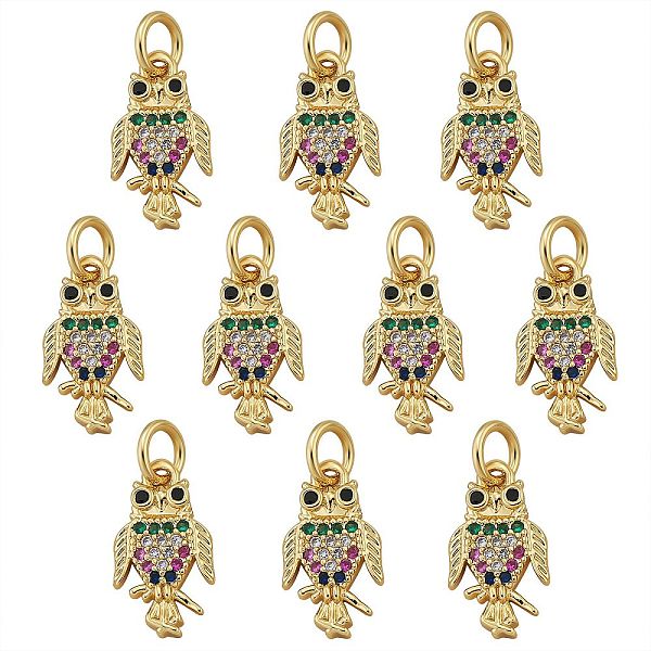 PandaHall 10Pcs Rack Plating Brass Micro Pave Cubic Zirconia Charms, with Jump Ring, Cadmium Free & Lead Free, Owl, Real 18K Gold Plated...
PandaHall 10Pcs Rack Plating Brass Micro Pave Cubic Zirconia Charms, with Jump Ring, Cadmium Free & Lead Free, Owl, Real 18K Gold Plated...