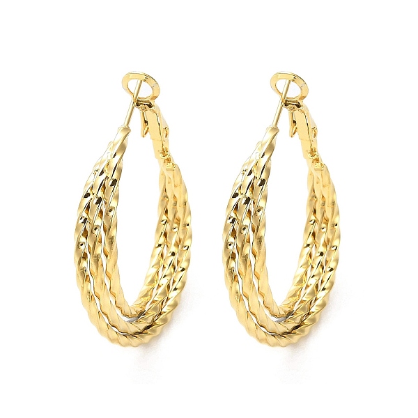 PandaHall 202 Stainless Steel Triple Hoop Earrings, with 304 Stainless Steel Pins, Golden, 30x6mm 202 Stainless Steel
PandaHall 202 Stainless Steel Triple Hoop Earrings, with 304 Stainless Steel Pins, Golden, 30x6mm 202 Stainless Steel