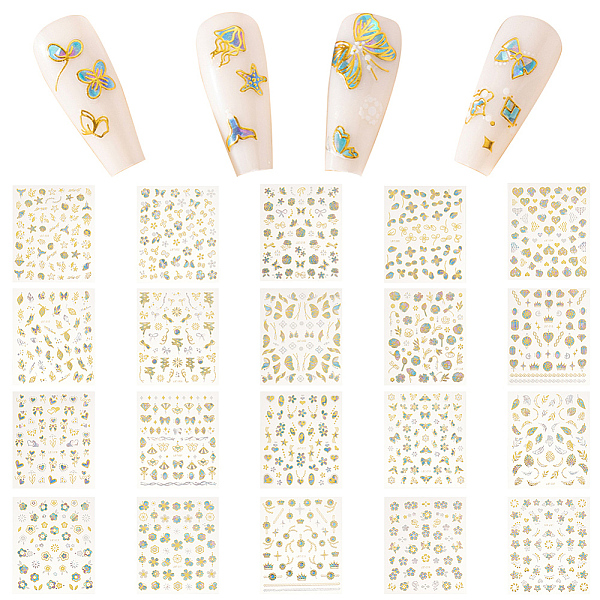 PandaHall 3D Bronzing Ocean Leaf Nail Art Sticker, Self-Adhesive Nail Art Decals for Women Nail Decoration, Mixed Patterns, 7.5x6.2x0.02cm...
PandaHall 3D Bronzing Ocean Leaf Nail Art Sticker, Self-Adhesive Nail Art Decals for Women Nail Decoration, Mixed Patterns, 7.5x6.2x0.02cm...