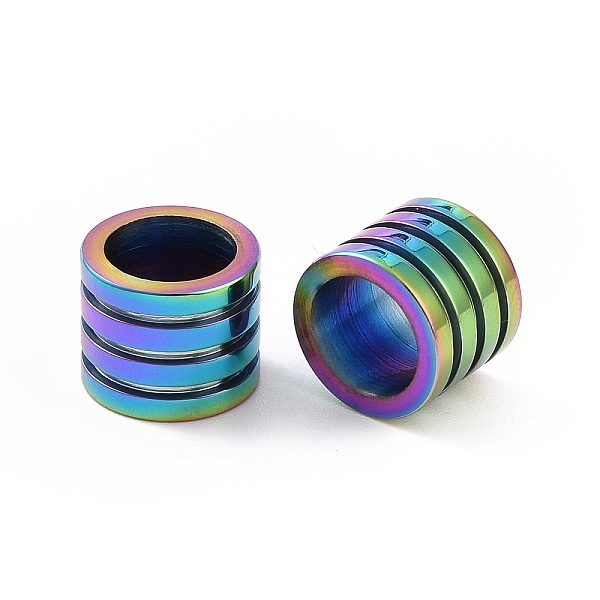 PandaHall 304 Stainless Steel Beads, Large Hole Beads, Grooved, Column, Rainbow Color, 10x8mm, Hole: 7mm 304 Stainless Steel
PandaHall 304 Stainless Steel Beads, Large Hole Beads, Grooved, Column, Rainbow Color, 10x8mm, Hole: 7mm 304 Stainless Steel