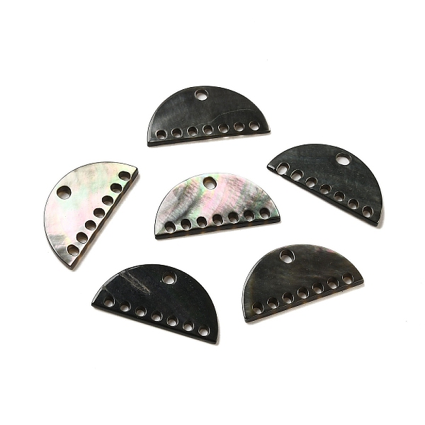 PandaHall Natural Black Lip Shell Chandelier Component Links, Half Round, Black, 10x20x2mm, Hole: 1mm Shell Half Round Black
PandaHall Natural Black Lip Shell Chandelier Component Links, Half Round, Black, 10x20x2mm, Hole: 1mm Shell Half Round Black