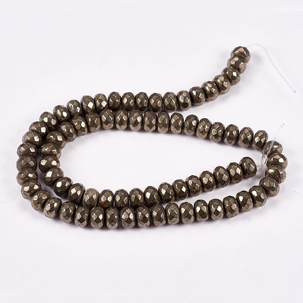 PandaHall Natural Pyrite Beads Strands, Rondelle, Faceted, 8x5mm, Hole: 1mm, about 80pcs/strand, 15.74 inch Pyrite Rondelle Yellow
PandaHall Natural Pyrite Beads Strands, Rondelle, Faceted, 8x5mm, Hole: 1mm, about 80pcs/strand, 15.74 inch Pyrite Rondelle Yellow