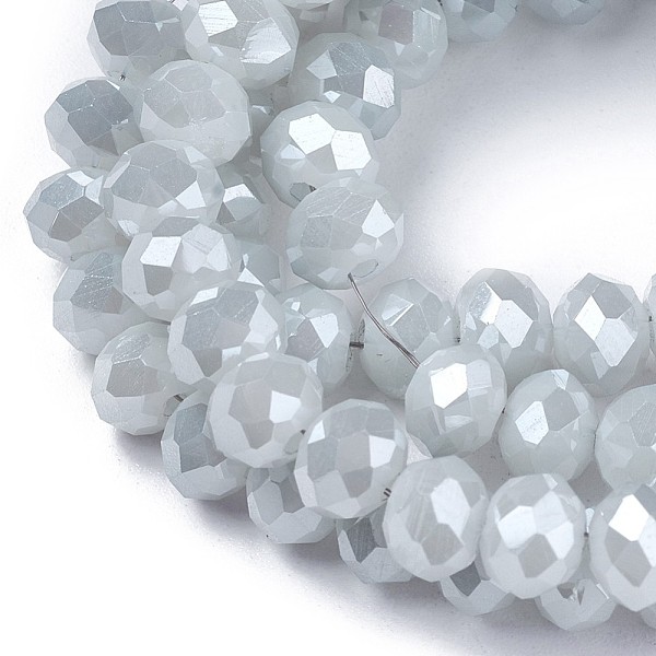 PandaHall Electroplate Glass Beads Strands, Pearl Luster Plated, Faceted, Rondelle, WhiteSmoke, 6x4.5~5mm, Hole: 1mm, about 85~88pcs/strand..., White
PandaHall Electroplate Glass Beads Strands, Pearl Luster Plated, Faceted, Rondelle, WhiteSmoke, 6x4.5~5mm, Hole: 1mm, about 85~88pcs/strand..., White
