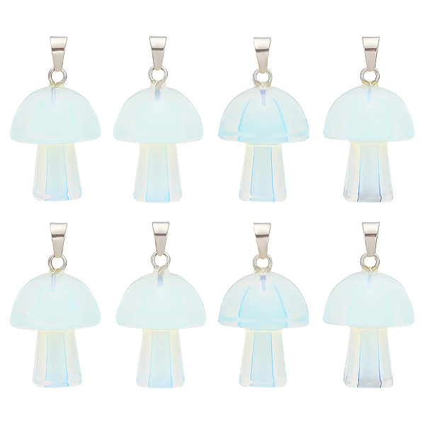 PandaHall Unicraftale 8Pcs Opalite Pendants, Mushroom Charms, with Stainless Steel Color Tone Stainless Steel Snap On Bails, 24~25x16mm...
PandaHall Unicraftale 8Pcs Opalite Pendants, Mushroom Charms, with Stainless Steel Color Tone Stainless Steel Snap On Bails, 24~25x16mm...