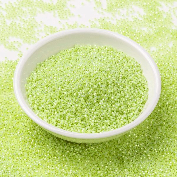 PandaHall MIYUKI Round Rocailles Beads, Japanese Seed Beads, (RR675) Silverlined Chartreuse Opal, 15/0, 1.5mm, Hole: 0.7mm, about..., Green
PandaHall MIYUKI Round Rocailles Beads, Japanese Seed Beads, (RR675) Silverlined Chartreuse Opal, 15/0, 1.5mm, Hole: 0.7mm, about..., Green