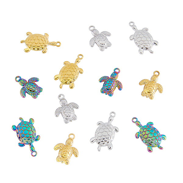 PandaHall SUPERFINDINGS 12Pcs 6 Style 304 Stainless Steel Pendants, Tortoise, Mixed Color, 18.5~25x14~15x3mm, Hole: 1.8mm, 2pcs/style 304...
PandaHall SUPERFINDINGS 12Pcs 6 Style 304 Stainless Steel Pendants, Tortoise, Mixed Color, 18.5~25x14~15x3mm, Hole: 1.8mm, 2pcs/style 304...