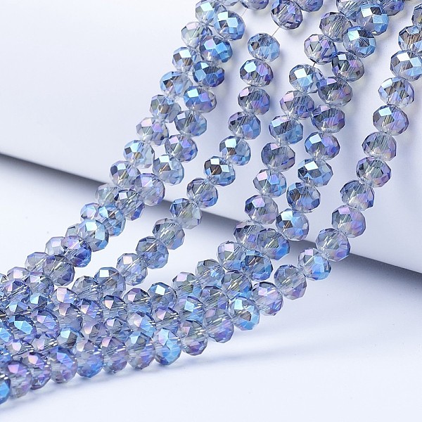 PandaHall Electroplate Transparent Glass Beads Strands, Full Rainbow Plated, Faceted, Rondelle, Cornflower Blue, 2.5x2mm, Hole: 0.4mm, about...
PandaHall Electroplate Transparent Glass Beads Strands, Full Rainbow Plated, Faceted, Rondelle, Cornflower Blue, 2.5x2mm, Hole: 0.4mm, about...