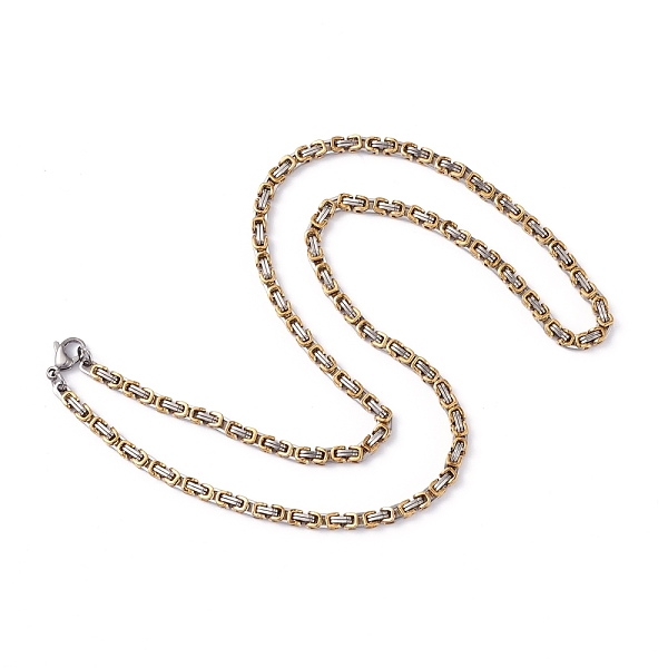 PandaHall Vacuum Plating 201 Stainless Steel Byzantine Chain Necklaces, with Lobster Claw Clasps, Golden & Stainless Steel Color...
PandaHall Vacuum Plating 201 Stainless Steel Byzantine Chain Necklaces, with Lobster Claw Clasps, Golden & Stainless Steel Color...