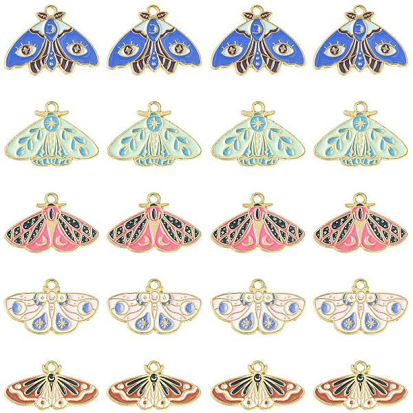PandaHall 30Pcs 5 Styles Alloy Enamel Pendants, Golden, Butterfly & Moth Charm, Mixed Color, 15~21x28x1.5mm, Hole: 2mm, 6pcs/style..., Multicolor
PandaHall 30Pcs 5 Styles Alloy Enamel Pendants, Golden, Butterfly & Moth Charm, Mixed Color, 15~21x28x1.5mm, Hole: 2mm, 6pcs/style..., Multicolor