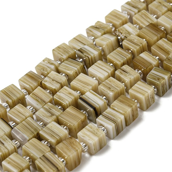 PandaHall Handwork Lampwork Beads, with Glass Spacer Beads, Square, Dark Khaki, 6x6x5~5.5mm, Hole: 0.9mm, about 54~55pcs/strand...
PandaHall Handwork Lampwork Beads, with Glass Spacer Beads, Square, Dark Khaki, 6x6x5~5.5mm, Hole: 0.9mm, about 54~55pcs/strand...