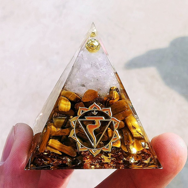 PandaHall Orgonite Pyramid Resin Energy Generators, Natural Tiger Eye Chips Inside for Home Office Desk Decoration, 50mm Tiger Eye Pyramid
PandaHall Orgonite Pyramid Resin Energy Generators, Natural Tiger Eye Chips Inside for Home Office Desk Decoration, 50mm Tiger Eye Pyramid