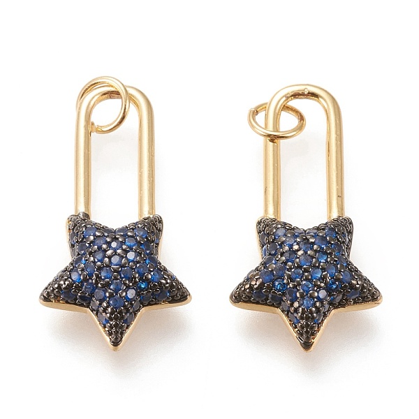 PandaHall Brass Micro Pave Cubic Zirconia Pendants, with Jump Rings, Long-Lasting Plated, Real 18K Gold Plated & Gunmetal, Star, Blue...
PandaHall Brass Micro Pave Cubic Zirconia Pendants, with Jump Rings, Long-Lasting Plated, Real 18K Gold Plated & Gunmetal, Star, Blue...