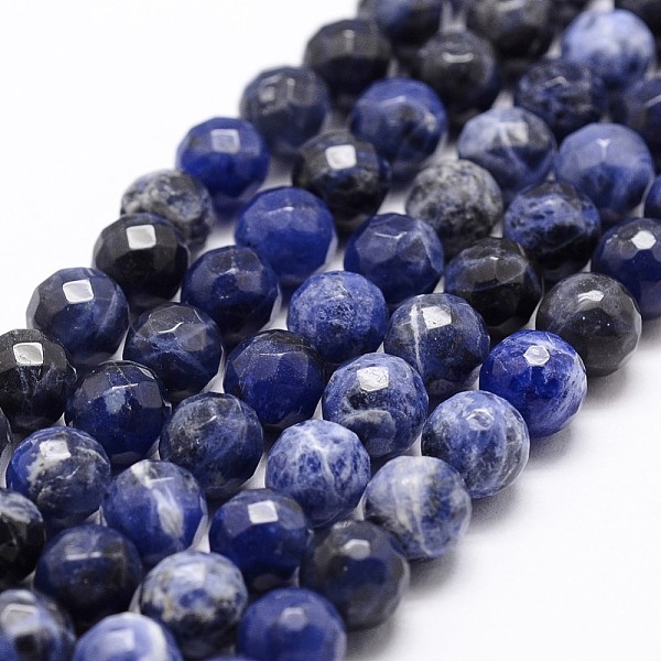 PandaHall Natural Sodalite Beads Strands, Grade A, Faceted, Round, 6mm, Hole: 1mm, about 61pcs/strand, 14.9 inch~15.1 inch Sodalite Round..., Blue
PandaHall Natural Sodalite Beads Strands, Grade A, Faceted, Round, 6mm, Hole: 1mm, about 61pcs/strand, 14.9 inch~15.1 inch Sodalite Round..., Blue