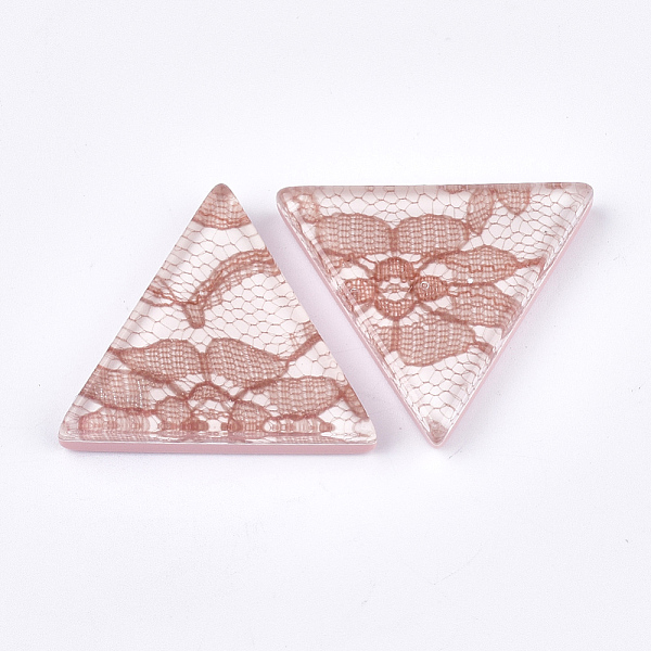 PandaHall Resin Cabochons, with Lace Inside, Triangle, Pink, 36.5x41x7.5mm Resin Triangle Pink
PandaHall Resin Cabochons, with Lace Inside, Triangle, Pink, 36.5x41x7.5mm Resin Triangle Pink