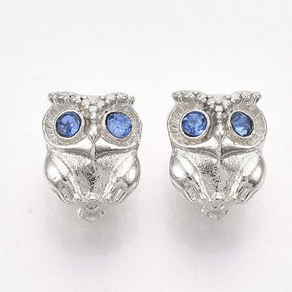 PandaHall Platinum Plated Alloy European Beads, with Rhinestones, Large Hole Beads, Owl, Sapphire, 11x9x9mm, Hole: 4.5mm Alloy+Rhinestone..., Blue
PandaHall Platinum Plated Alloy European Beads, with Rhinestones, Large Hole Beads, Owl, Sapphire, 11x9x9mm, Hole: 4.5mm Alloy+Rhinestone..., Blue