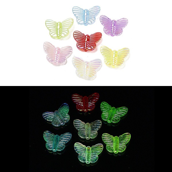 PandaHall Luminous UV Plating Rainbow Iridescent Acrylic Beads, Glow in the Dark Beads, Butterfly, Mixed Color, 20x27x6mm, Hole: 2.2mm..., Multicolor
PandaHall Luminous UV Plating Rainbow Iridescent Acrylic Beads, Glow in the Dark Beads, Butterfly, Mixed Color, 20x27x6mm, Hole: 2.2mm..., Multicolor