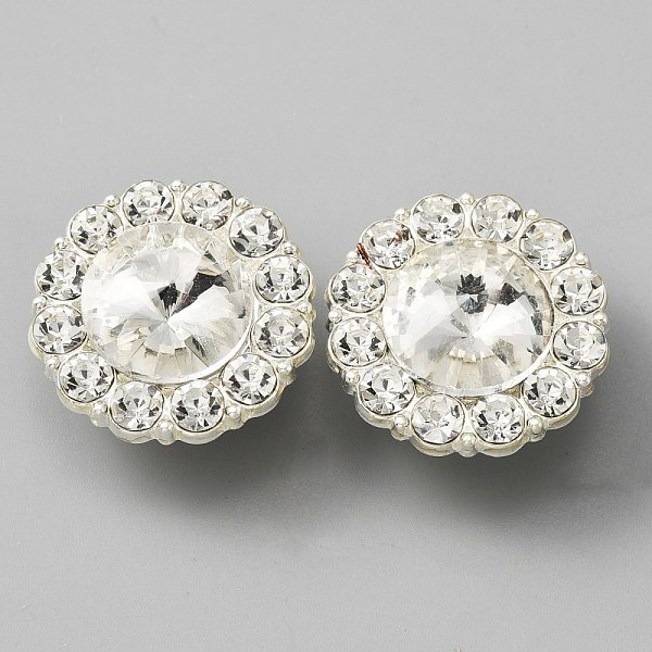 PandaHall Alloy Rhinestone Shank Buttons, 1-Hole, Flower, Silver, 23.5x13.5mm, Hole: 2mm Alloy Flower
PandaHall Alloy Rhinestone Shank Buttons, 1-Hole, Flower, Silver, 23.5x13.5mm, Hole: 2mm Alloy Flower