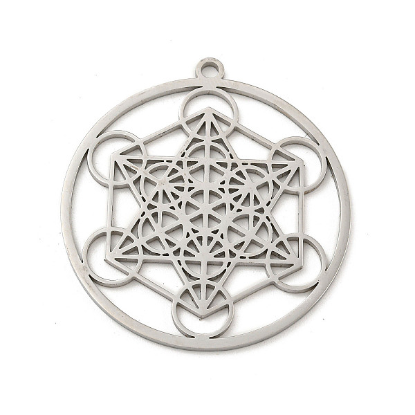 PandaHall 304 Stainless Steel Pendants, Laser Cut, Metatron Cube Charm, Stainless Steel Color, 43x40x1.5mm, Hole: 2.5mm 304 Stainless Steel...
PandaHall 304 Stainless Steel Pendants, Laser Cut, Metatron Cube Charm, Stainless Steel Color, 43x40x1.5mm, Hole: 2.5mm 304 Stainless Steel...