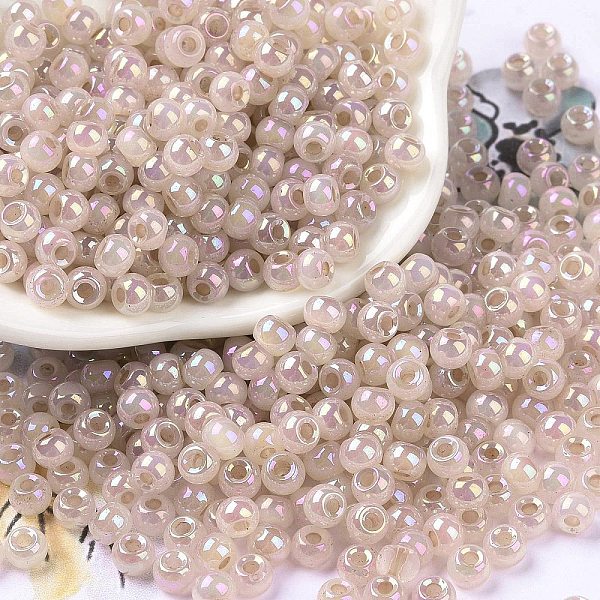 PandaHall 6/0 Opaque Colours Rainbow Plated Round Glass Seed Beads, Rosy Brown, 4x3mm, Hole: 1.2mm, about 7200pcs/pound Glass
PandaHall 6/0 Opaque Colours Rainbow Plated Round Glass Seed Beads, Rosy Brown, 4x3mm, Hole: 1.2mm, about 7200pcs/pound Glass