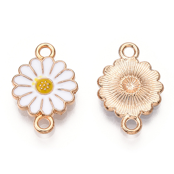 PandaHall Zinc Alloy Enamel Sunflower Connector Charms, Flower Links, Light Gold, White, 18x12x2mm, Hole: 1.8mm Alloy+Enamel Flower White
PandaHall Zinc Alloy Enamel Sunflower Connector Charms, Flower Links, Light Gold, White, 18x12x2mm, Hole: 1.8mm Alloy+Enamel Flower White