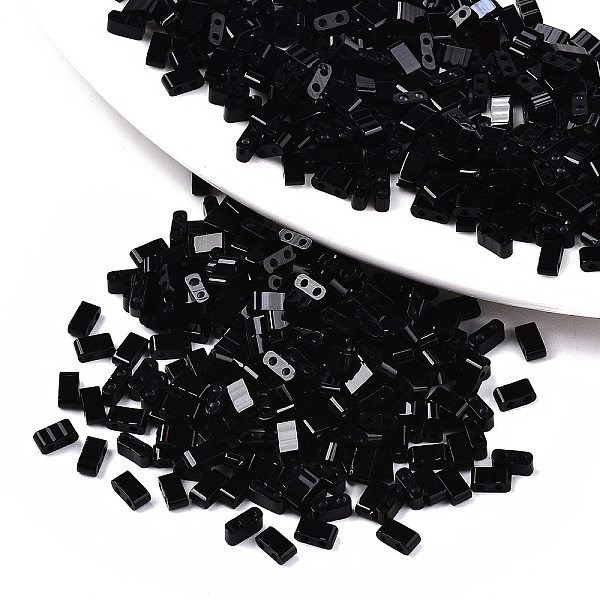 PandaHall 2-Hole Glass Seed Beads, Opaque Colours, Rectangle, Black, 4.5~5.5x2x2~2.5mm, Hole: 0.5~0.8mm, about 250pcs/10g Glass Rectangle...
PandaHall 2-Hole Glass Seed Beads, Opaque Colours, Rectangle, Black, 4.5~5.5x2x2~2.5mm, Hole: 0.5~0.8mm, about 250pcs/10g Glass Rectangle...