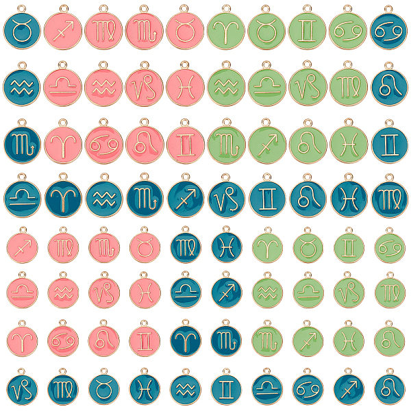 PandaHall SUNNYCLUE Alloy Enamel Pendants, Flat Round with 12 Constellations, Light Gold, Mixed Color, 22x18x2mm, Hole: 1.5mm, about..., Multicolor
PandaHall SUNNYCLUE Alloy Enamel Pendants, Flat Round with 12 Constellations, Light Gold, Mixed Color, 22x18x2mm, Hole: 1.5mm, about..., Multicolor