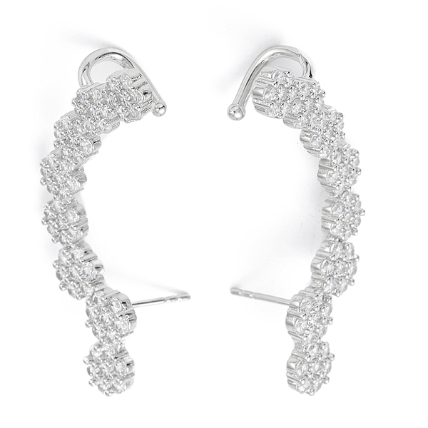 PandaHall Rack Plating Brass Cubic Zirconia Stud Earrings, Long-Lasting Plated Cuff Earrings for Women, Lead Free & Cadmium Free, Platinum..., Clear
PandaHall Rack Plating Brass Cubic Zirconia Stud Earrings, Long-Lasting Plated Cuff Earrings for Women, Lead Free & Cadmium Free, Platinum..., Clear