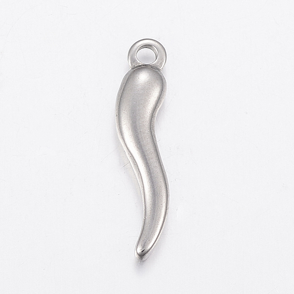PandaHall 304 Stainless Steel Pendants, Horn of Plenty/Italian Horn Cornicello Charms, Stainless Steel Color, 19.5x5x2mm, Hole: 1.5mm 304...
PandaHall 304 Stainless Steel Pendants, Horn of Plenty/Italian Horn Cornicello Charms, Stainless Steel Color, 19.5x5x2mm, Hole: 1.5mm 304...