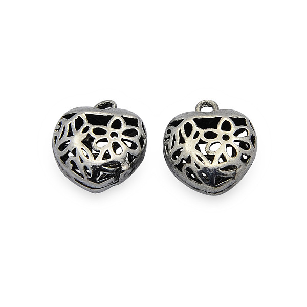 PandaHall Brass Pendants, Hollow Heart Charms, Nickel Free, Antique Silver, 15x12x6mm, Hole: 2mm Brass Heart
PandaHall Brass Pendants, Hollow Heart Charms, Nickel Free, Antique Silver, 15x12x6mm, Hole: 2mm Brass Heart