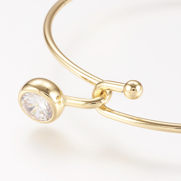 PandaHall Brass Rhinestone Bangle, Real 18K Gold Plated, 2-1/8 inchx2-3/8 inch(54x62mm) Rhinestone
PandaHall Brass Rhinestone Bangle, Real 18K Gold Plated, 2-1/8 inchx2-3/8 inch(54x62mm) Rhinestone